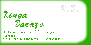 kinga darazs business card